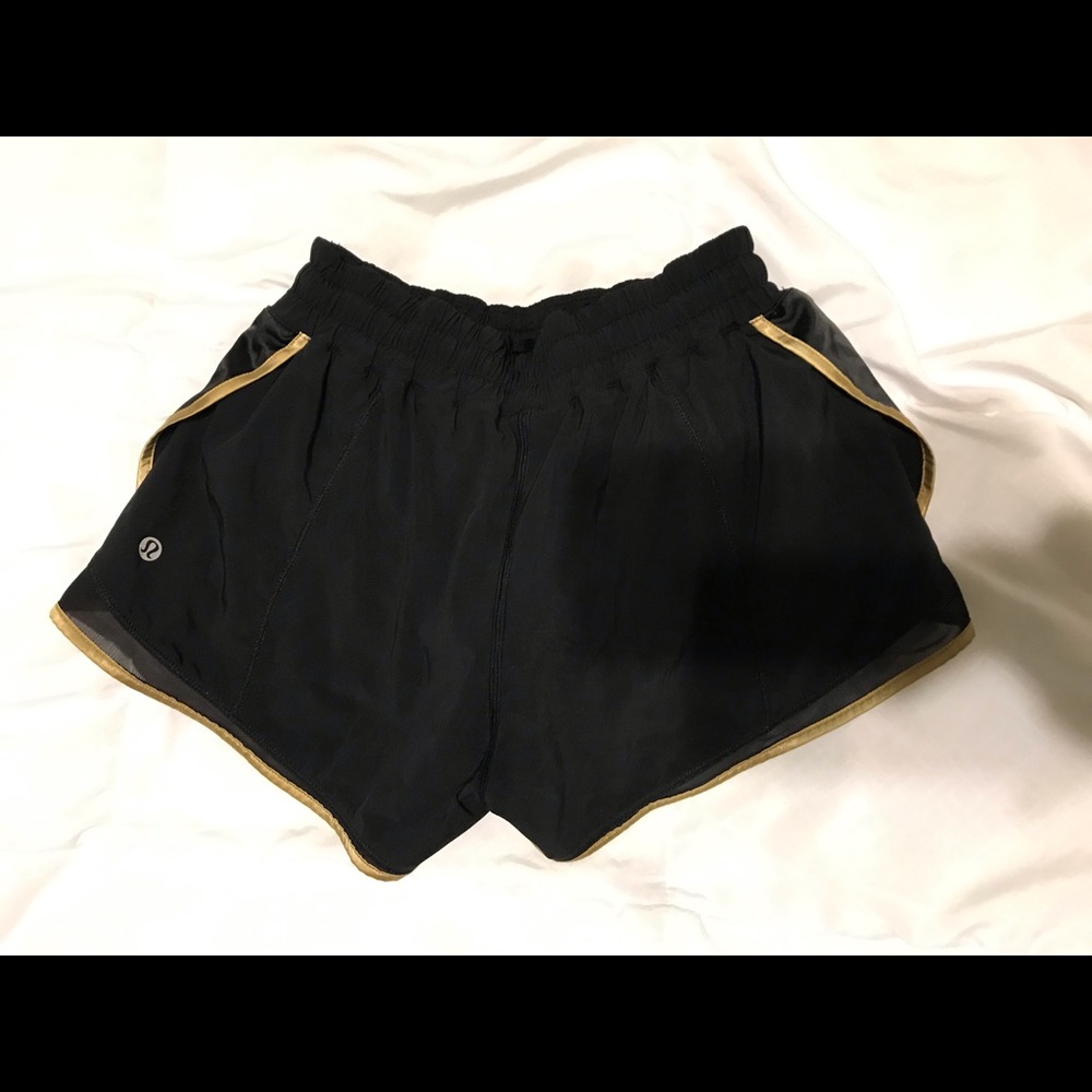 lululemon athletica Black and Gold Women's Shorts